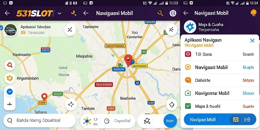Tampilan antarmuka 531SLOT yang intuitif untuk Navigasi Mobil.