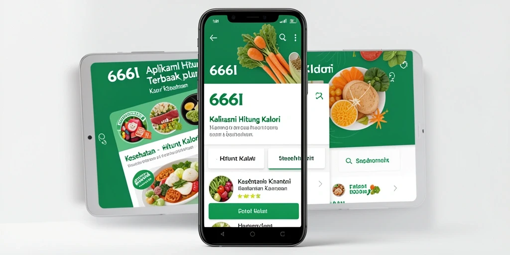 Antarmuka aplikasi Hitung Kalori 666I yang sederhana dan informatif.