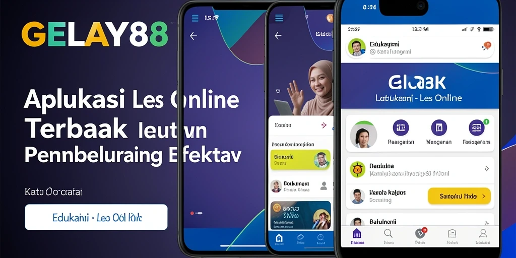 Antarmuka pengguna sederhana dan menarik untuk aplikasi Les Online.