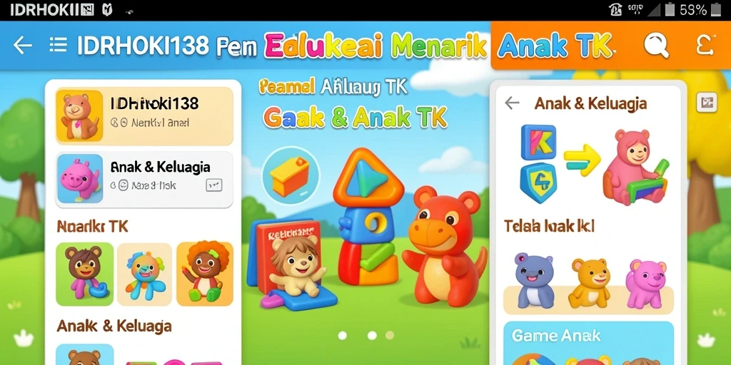 Tampilan antarmuka user-friendly aplikasi Game Anak TK.