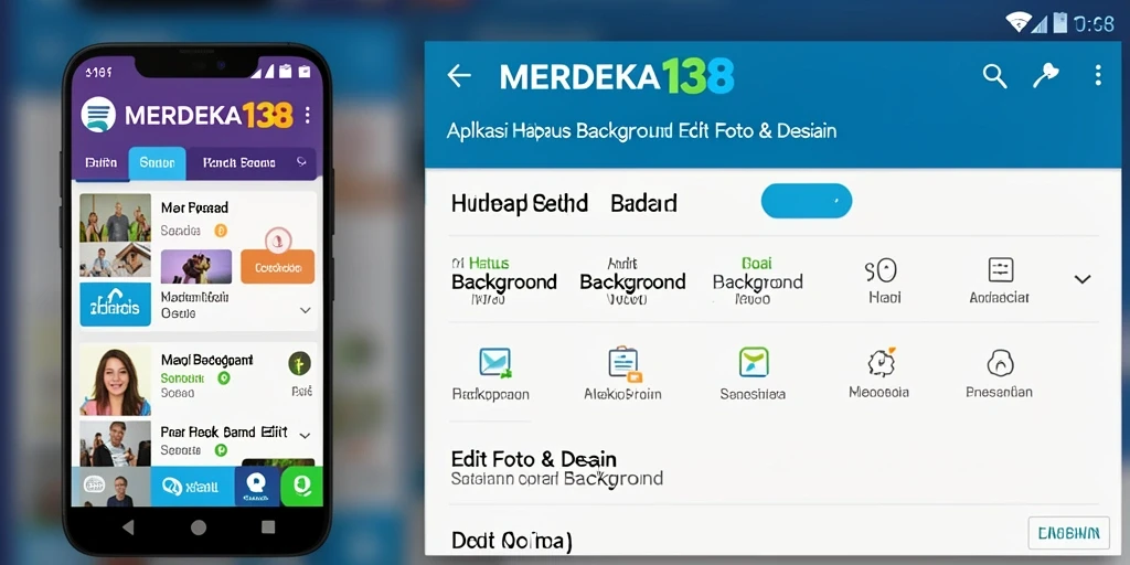 Antarmuka pengguna aplikasi Hapus Background MERDEKA138 yang intuitif.