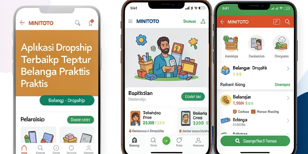 Antarmuka utama MINITOTO menampilkan fitur Dropship yang intuitif dan informatif.