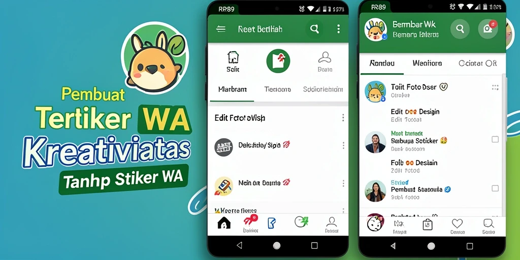 Tampilan antarmuka pengguna RR89 untuk membuat stiker WA yang menarik.